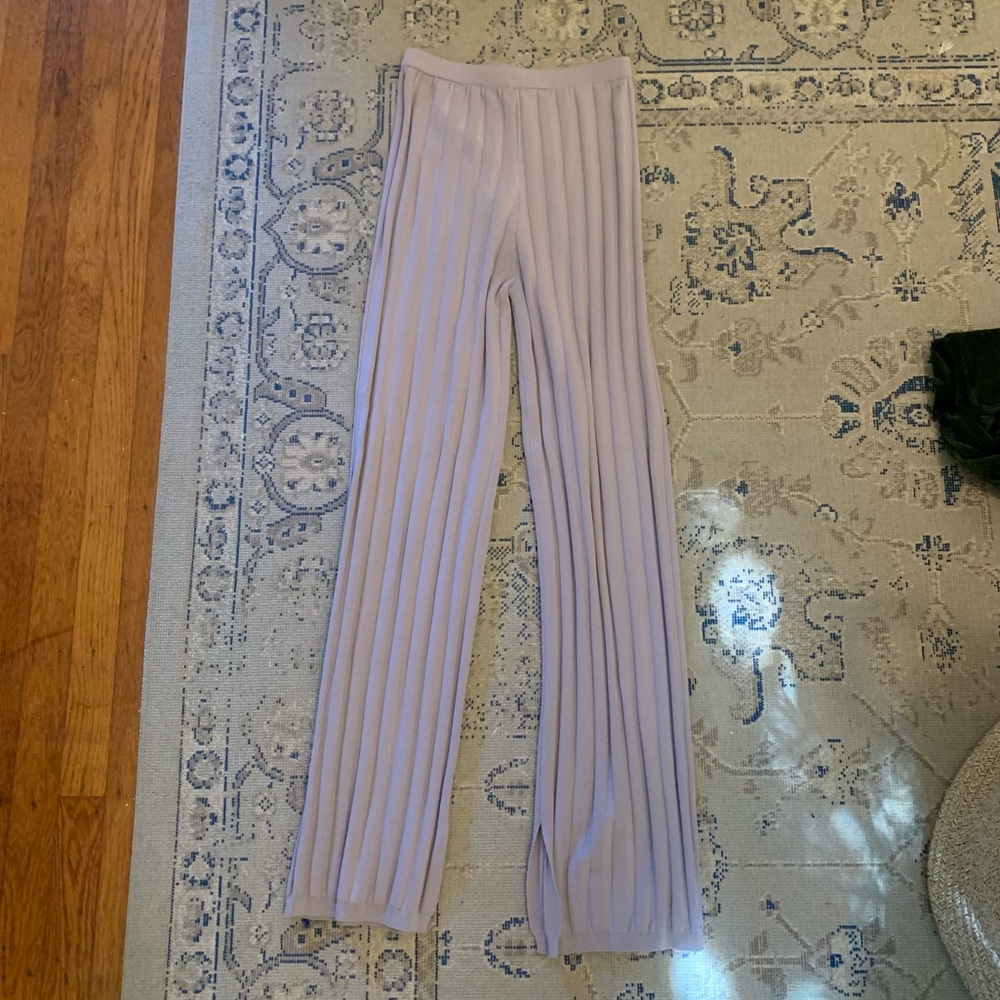 Lavender Ribbed Pants